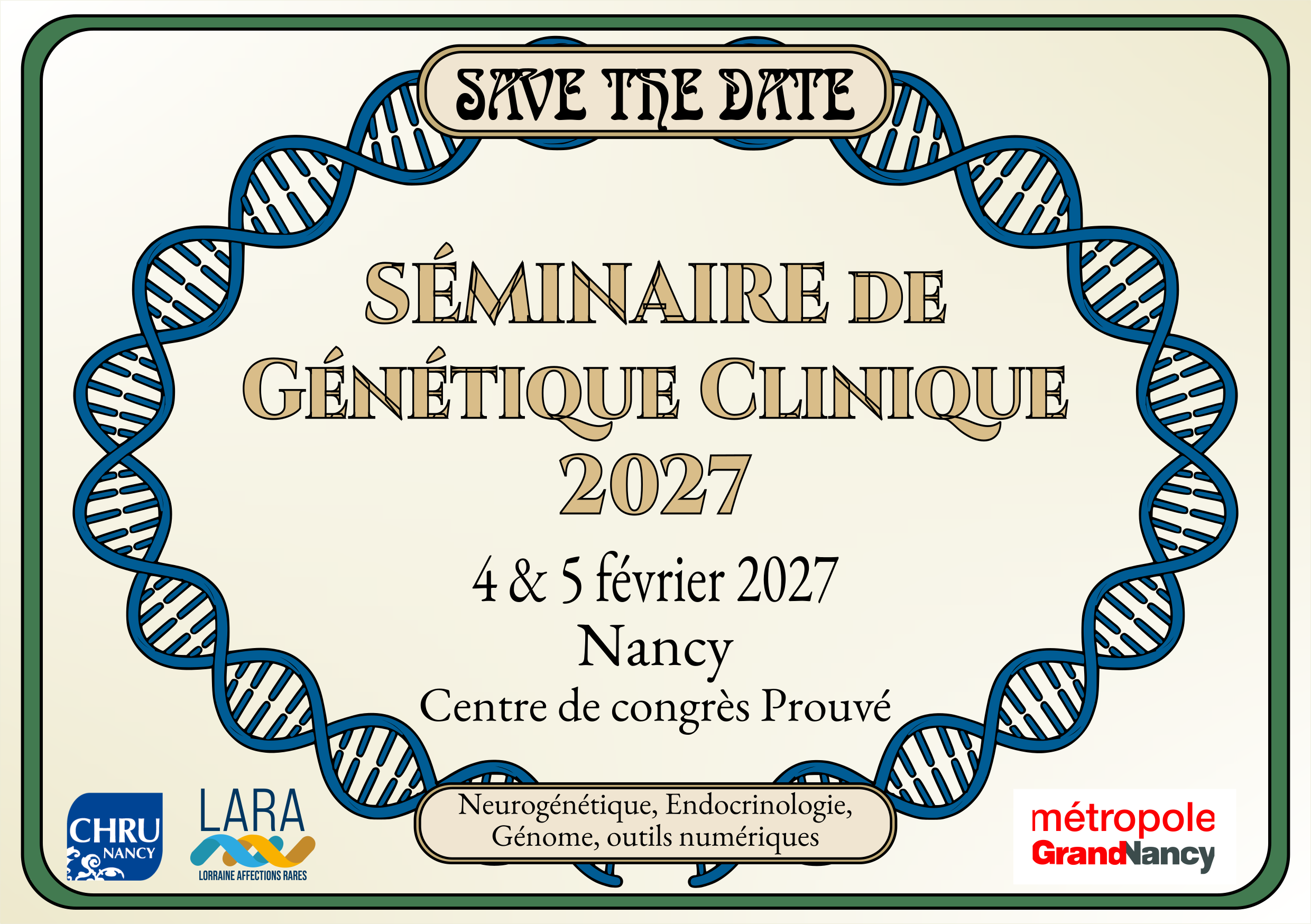 saveTheDate seminaire genetique 2027